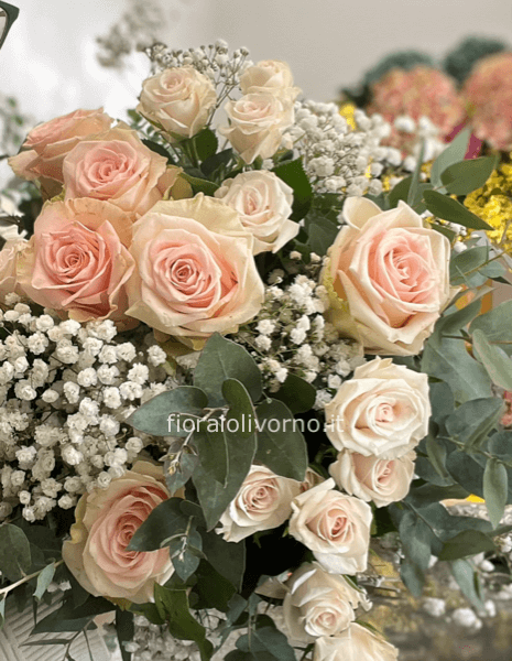 Bouquet di rose rosa