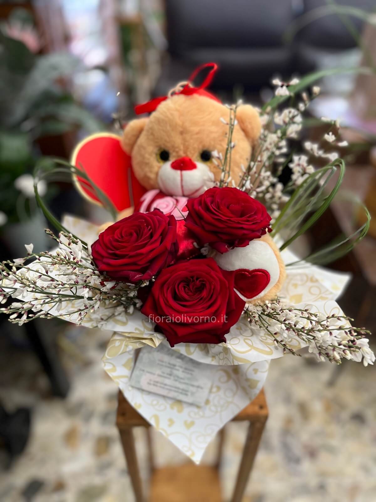 Fiore Pupazzo Di Rose Flower Box Peluche